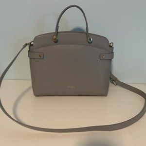Furla grey Agata leather tote